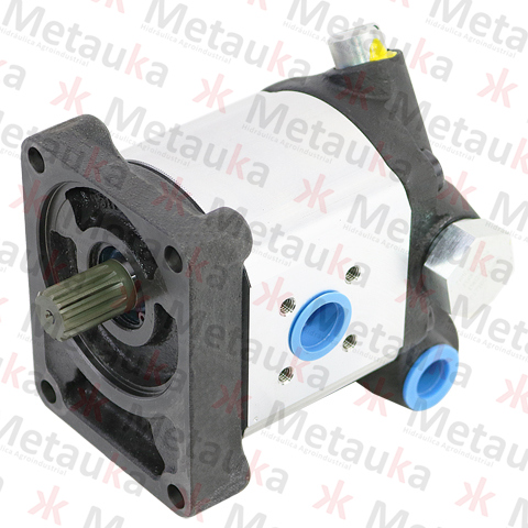 Bomba de engranajes - con válvula dbv/srv dreno interno - 16 cm3 - anti-horario - eje 13 estrías - R979034336.
