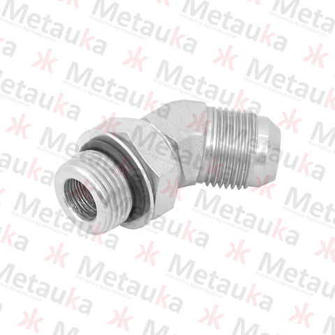 Adaptador curvo 45° - macho unf 3/4