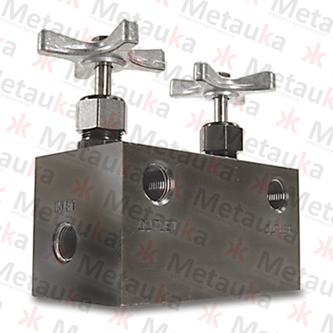 Manifold para dos cilindros - 10000 psi - 3/8