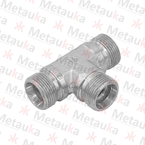 Adaptador tee métrico - serie pesada - 36x2.0 - tubo 25mm.