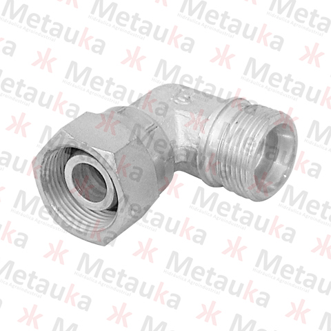 Adaptador curvo 90º - métrico - pesada - macho/hembra - 24x1.5 - tubo 16mm.